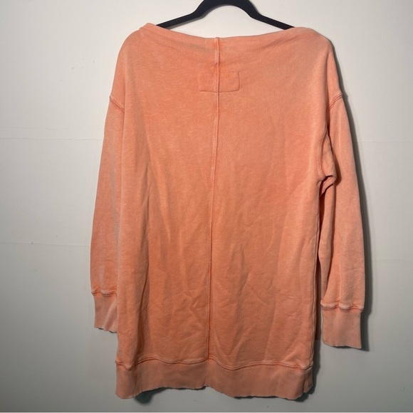Anthropologie Pilcro and the Letterpress Peach Terrycloth Oversized Sweatshirt - Picture 2 of 4